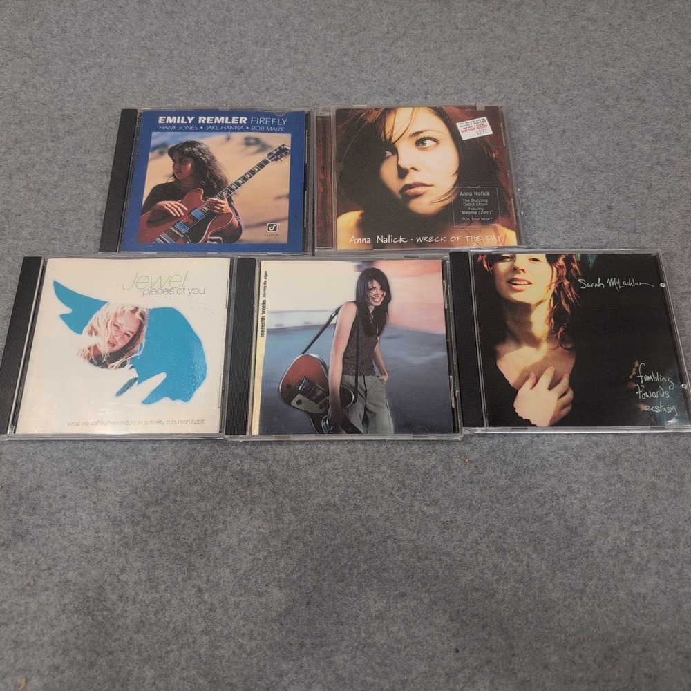 Female Singer Songwriter 5 CD Lot Emily Remler Jewel Sarah McLachlan Anna Nalick - Picture 1 of 2